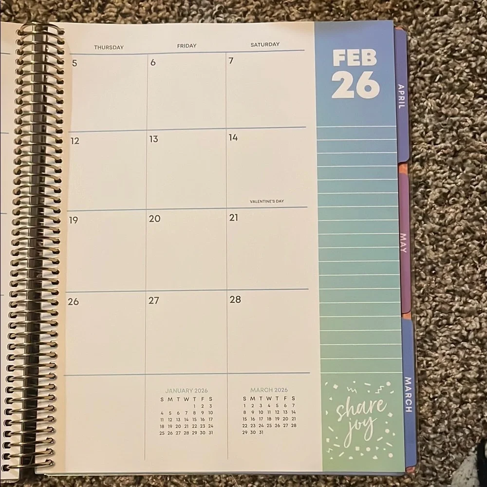 Floral Home Office Calendar